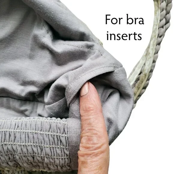 Soft Surroundings Summer Breeze Tan & Grey Abstract Sleeveless Lined Maxi Dress - Picture 11 of 16